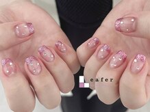 リーファネイルズ 岡山学南町店(Lea'ferNails)/ラメフレンチネイル