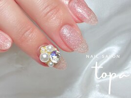 フラッシュネイル×ビジュー