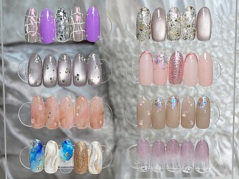 ミーネイル(mii nail)の写真/【安心の定額デザイン♪】大人気の定額デザインご用意しております！カラーの変更可能！