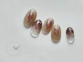 秋ネイル/ニュアンスネイル/パラ