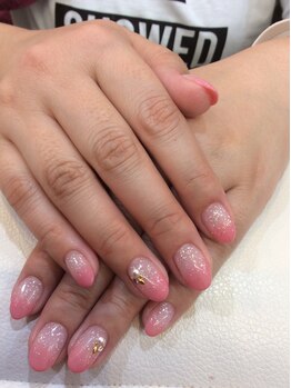 シャンネイルケアサロン(Shan Nail caresalon)/キラキラピンクグラデ