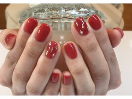 ビジューネイル/春ネイル