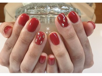 アトリエルリアン(Atelier Le Lien)/ビジューネイル/春ネイル