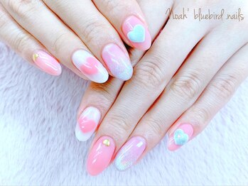 ノアブルーバードネイルズ(Noah' bluebird .nails)/ユニコーン＆ハートネイル