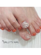 さりぃず ねぃる(SALLY’S NAIL)/シェルレオパードでフットジェル