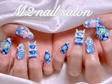 エムズ ネイルサロン(M2)/ブルー推しキャラネイル
