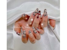 ヒョウ柄×クロムの大人ギャルネイル☆