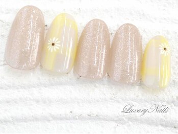 ラグジュアリーネイルズ アカバネ(Luxury Nails Akabane)/春カラー*チェックネイル
