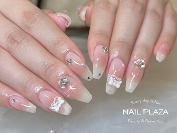 ネイルプラザ 河原町OPA店(NAIL PLAZA)/チーク×薔薇ネイル