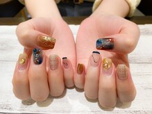 ネイルアルケー(Nail ARCHE)/チェック柄ニュアンス