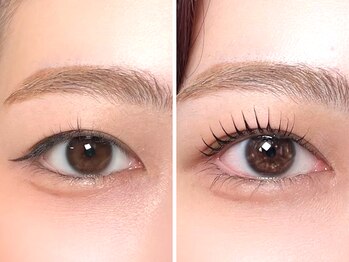 フランフィーカ(franfika produced by FIKA)の写真/【あなただけに似合うデザイン】オーダーメイドまつげパーマ★ぱっちり上向きが1日中続く♪メイクも時短◎