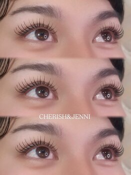 チェリッシュ アンド ジェニ(CHERISH&JENNI)の写真/【ぱっちりと存在感のある目元へ☆】あなたの魅力を引き立てる、華やかなまつ毛デザインを叶えます♪