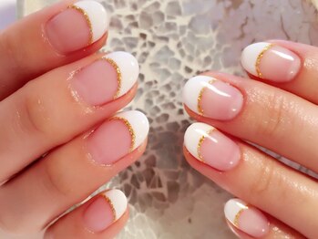 フレンチネイル&ラメライン☆