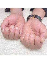 育爪クリアネイルマット仕上げ