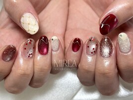 バレンタインネイル