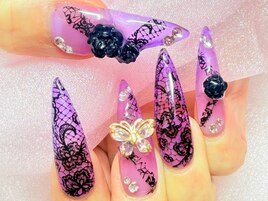 黒レースネイル