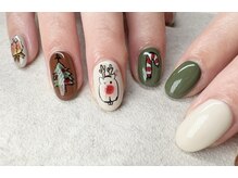 ナナネイル(7.Nail)/クリスマス手描きアート