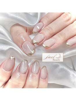 フリールビューティー(freel Beauty)の写真/【駐車場完備/24時まで営業】美フォルム×長持ちフィルインが人気♪自爪を傷めず大人カワイイ指先に★