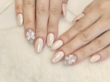 エムワイユーネイル(myu.nail)/仕上げにパールパウダーを.。