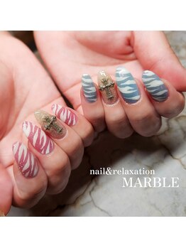 ネイルアンドリラクゼーション マーブル(MARBLE)/持ち込みネイル￥7700
