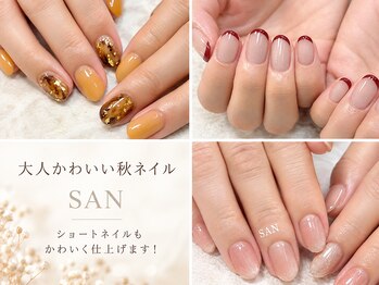 サン(SAN)の写真/ショートネイルでもかわいい!!