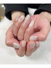 フラワーしずくネイル