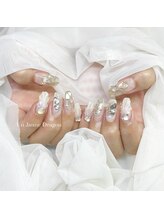 アン ジョーヌドラゴ/【自爪ネイル】ホワイト夏ネイル