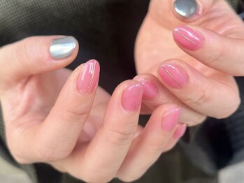 ピョル(PYOL.)/大阪京町堀|ピンク華奢ミラー