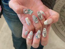 レアネイル 新宿(le'a nail)/ブルーチェックデザイン