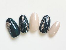 ニュアンスネイル　凹凸　和装