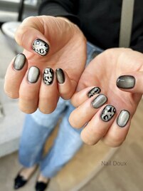 グレーレオパードネイル