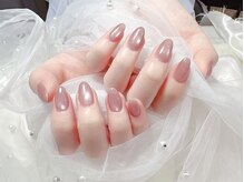 センシー ネイル スタジオ(Sensy Nail Studio)/ミルクティー猫目ネイル