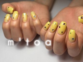 ワンカラー＋ストーンアート