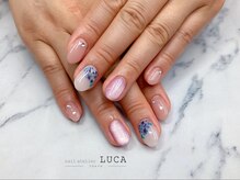 ネイルアトリエルカ(nail atelier LUCA)/W-775 大人可愛い紫陽花ネイル