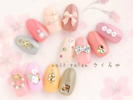 新規￥5500★アート付ワンカラー