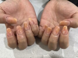 じゅわっと血色桃ネイル♪
