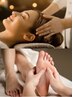 【初回お試し】頭と足の疲れ改善♪ヘッドスパ+フットスパ65分¥6600→¥4400