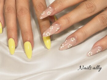 ネイルズアリー 立川店(Nails ally)の写真/長さ出し最新ジェルネイルDAIAMI導入!透明感&強度◎ジェルネイルもお任せ/立川ネイル/オフのみ