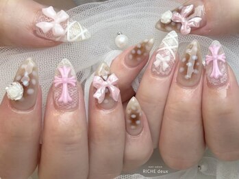 リッシュ ドゥ(RICHE deux)/レース×バンビコアネイル