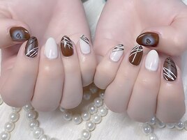 バレンタインチョコネイル