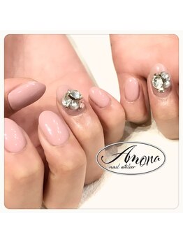 アモーナ ネイルアトリエ(amona nail atelier)/ジュエリーワンカラーnail♪