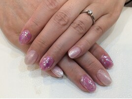 梅雨キラキラネイル