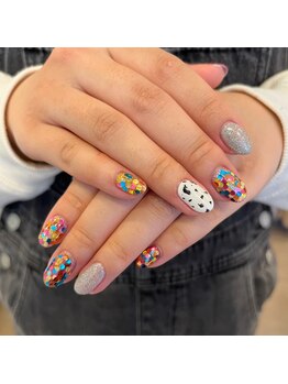 アンドルーチェ なんばパークス店(ANDRUCHE)/スパンコールネイル☆