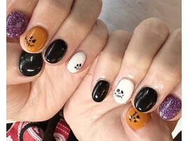 ワンカラー＋ハロウィンアート