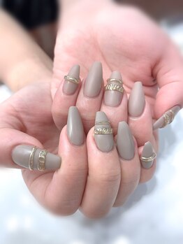 ハーティーネイル hearty nail 溝の口店/ミラーリングネイル