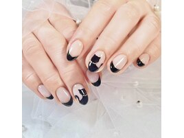 黒猫デザインネイル