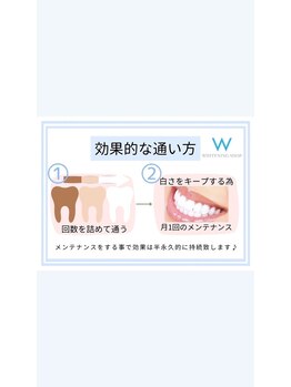 ホワイトニングショップ 横手店/効果的な通い方