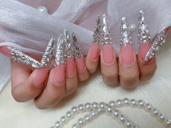 スノーネイルサロン 新宿店(Snow nail salon)/ストーンフレンチ