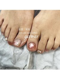 ニュアンスフットネイル♪