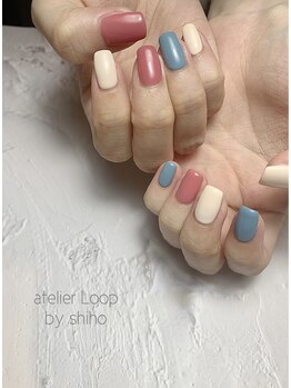 アトリエループ(atelier Loop by shiho)/トリプルカラーネイル